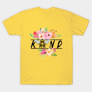 Bee Kind floral design T-Shirt